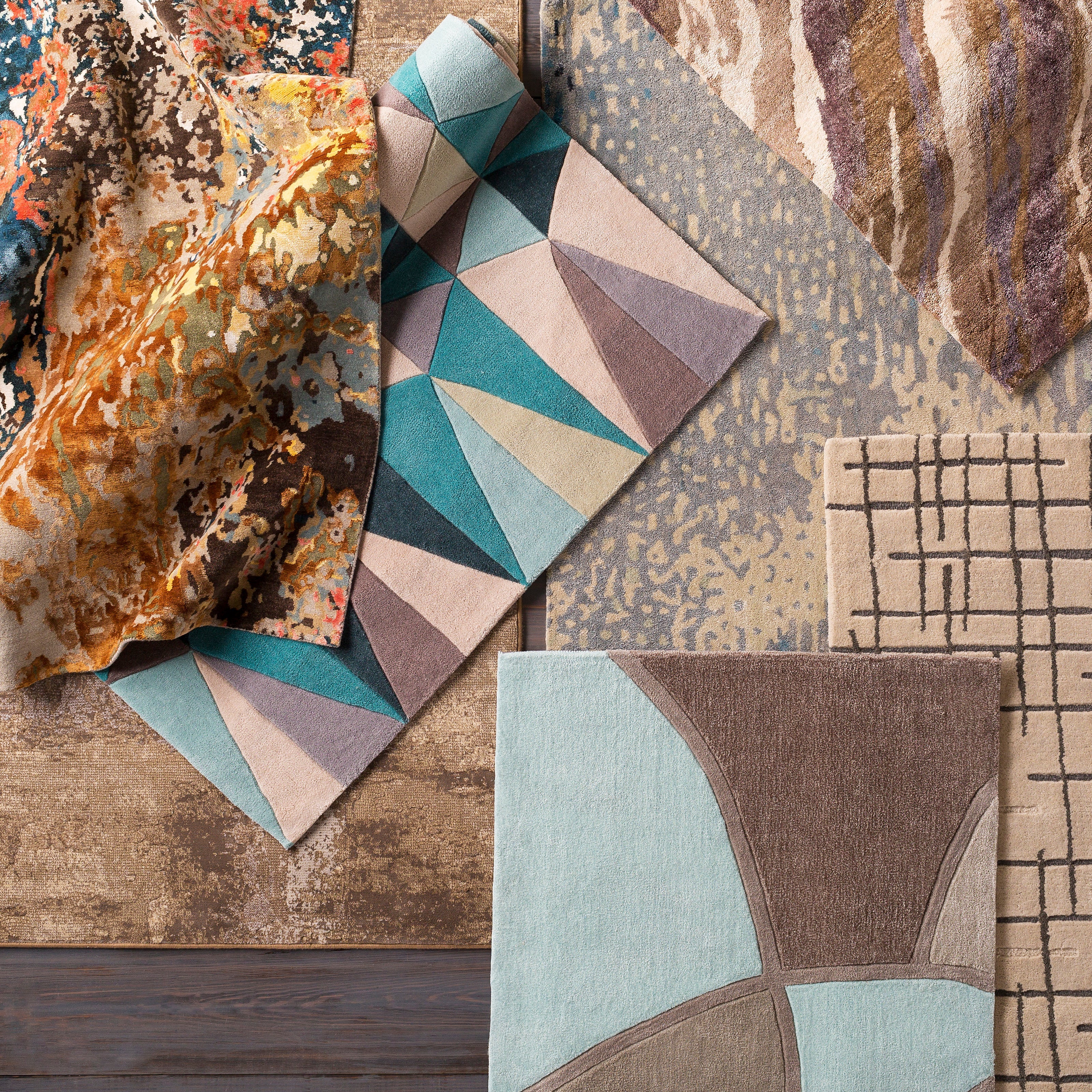 Tapetes con patrones geométricos - Daaq Interiores