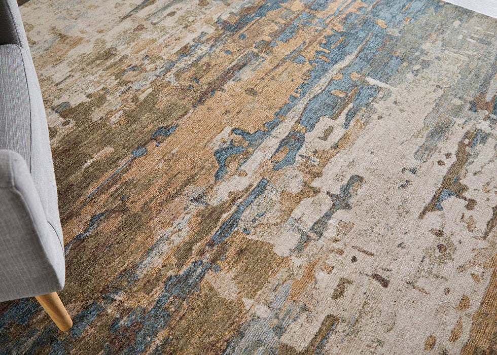 Tapete Pearson Azul Marfil
