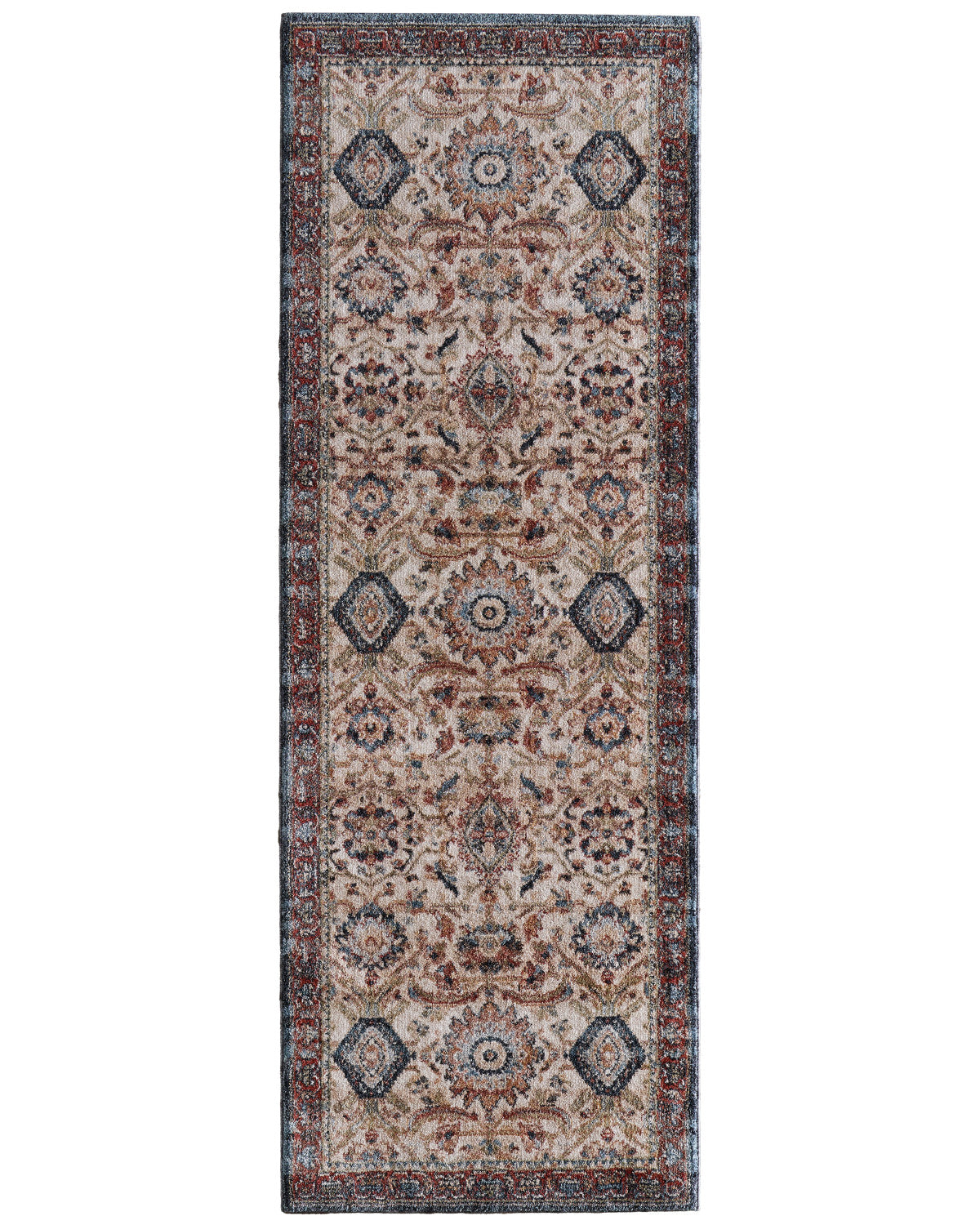 Tapete Pearson Marfil / Rojo - 76x221cm (Pasillo)