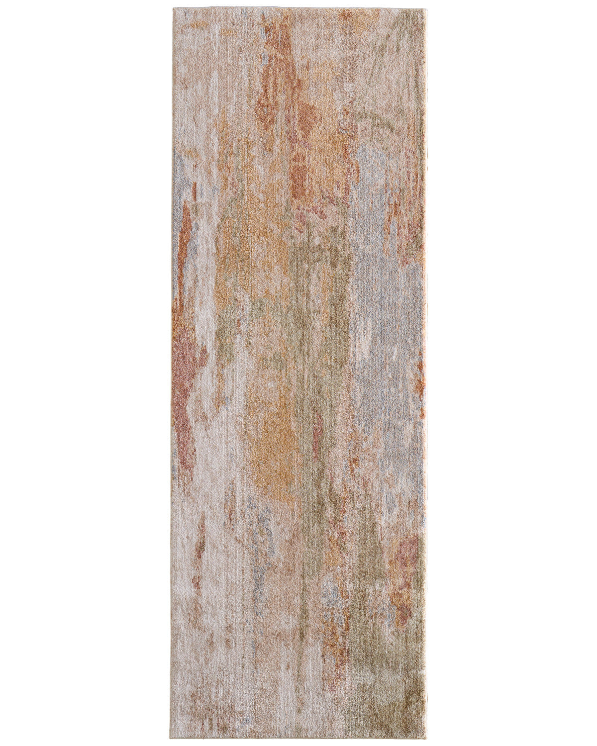 Tapete Pearson Beige / Verde / Naranja - 76x221cm (Pasillo)