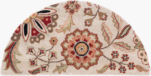 Athena Floral White and Red Rug
