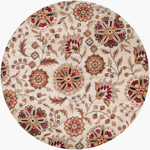 Athena Floral White and Red Rug