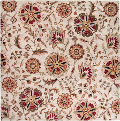 Athena Floral White and Red Rug