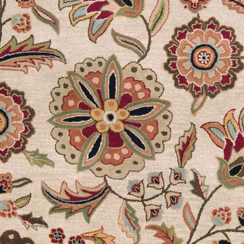 Athena Floral White and Red Rug