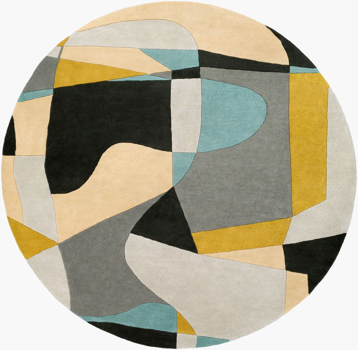 Tapete Contempo Abstract Yellow - 122cm Redondo