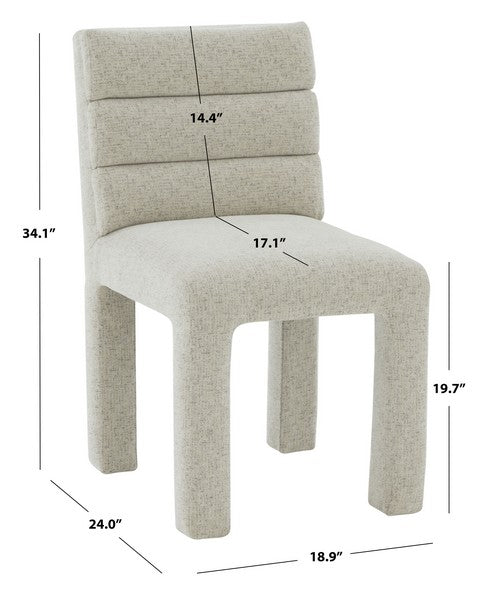 Silla de Comedor Capitoné Pietro Channel - Daaq Interiores