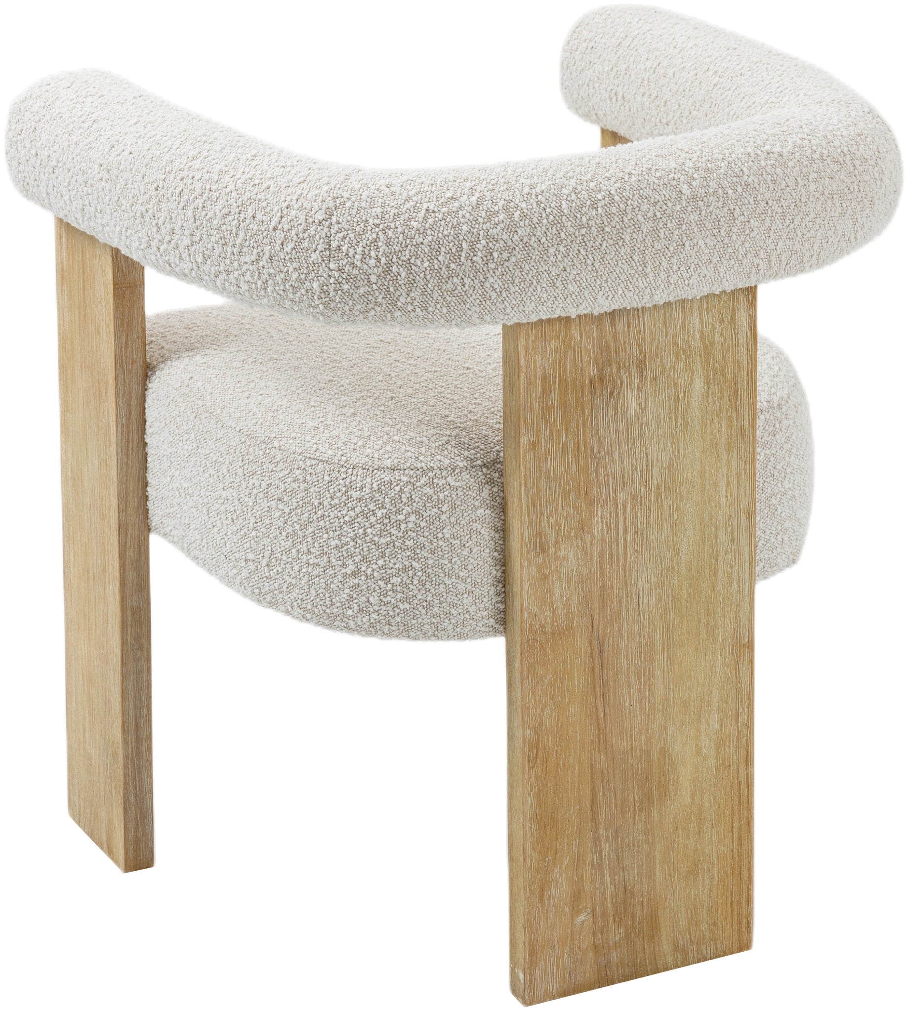 Silla de Comedor de Tela Barril Boucle - Daaq Interiores