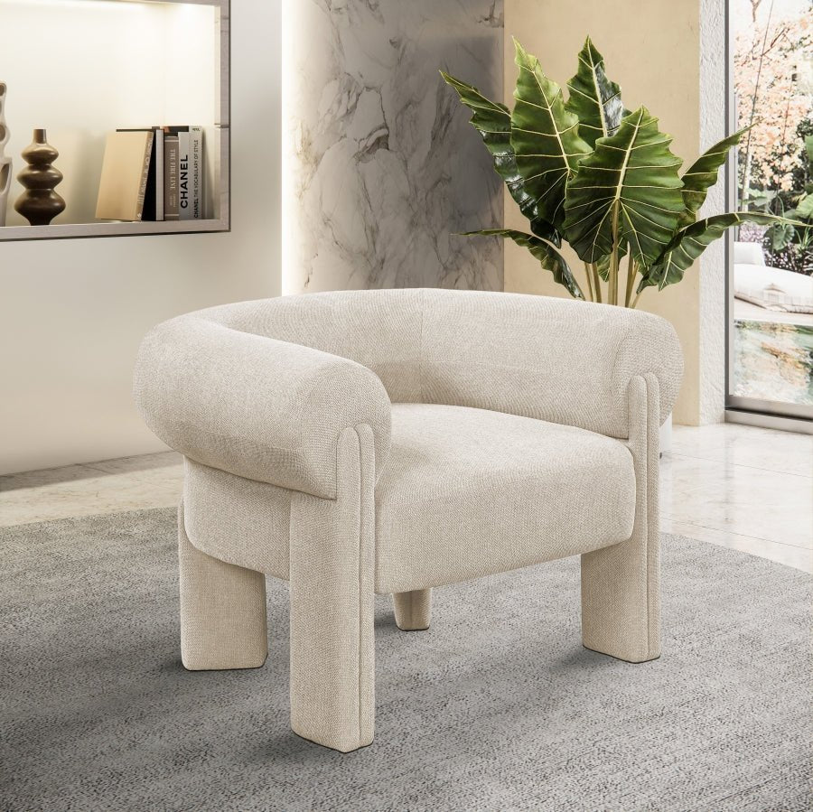 Silla Ocasional Decorativa De Tela Stefano - Daaq Interiores