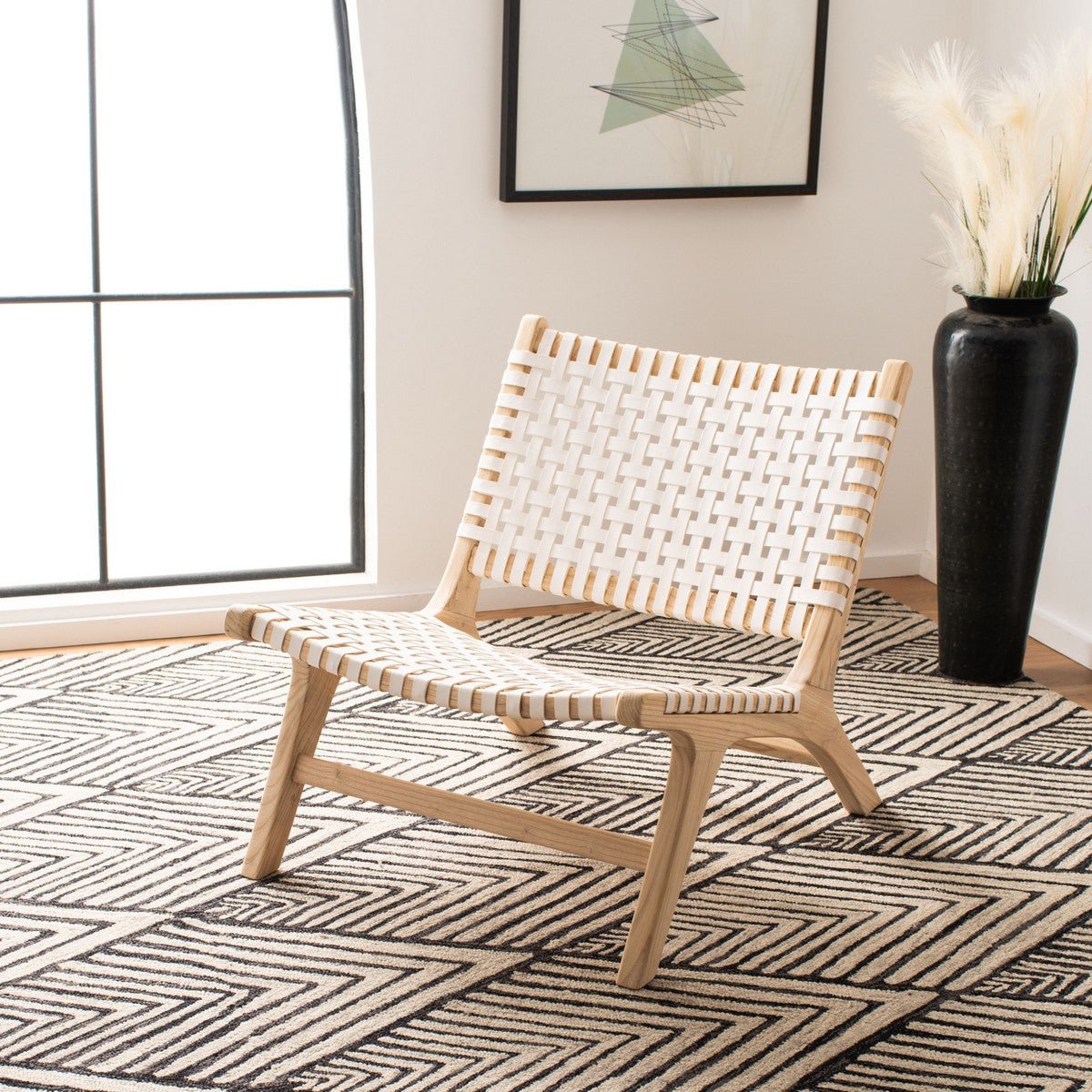 Sillon Ocasional Tejido De Cuero Luna - Daaq Interiores