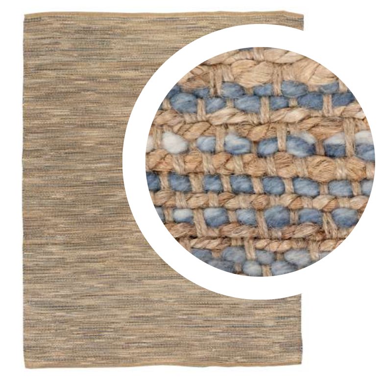 Tapete de Yute Bali Azul - Daaq Interiores
