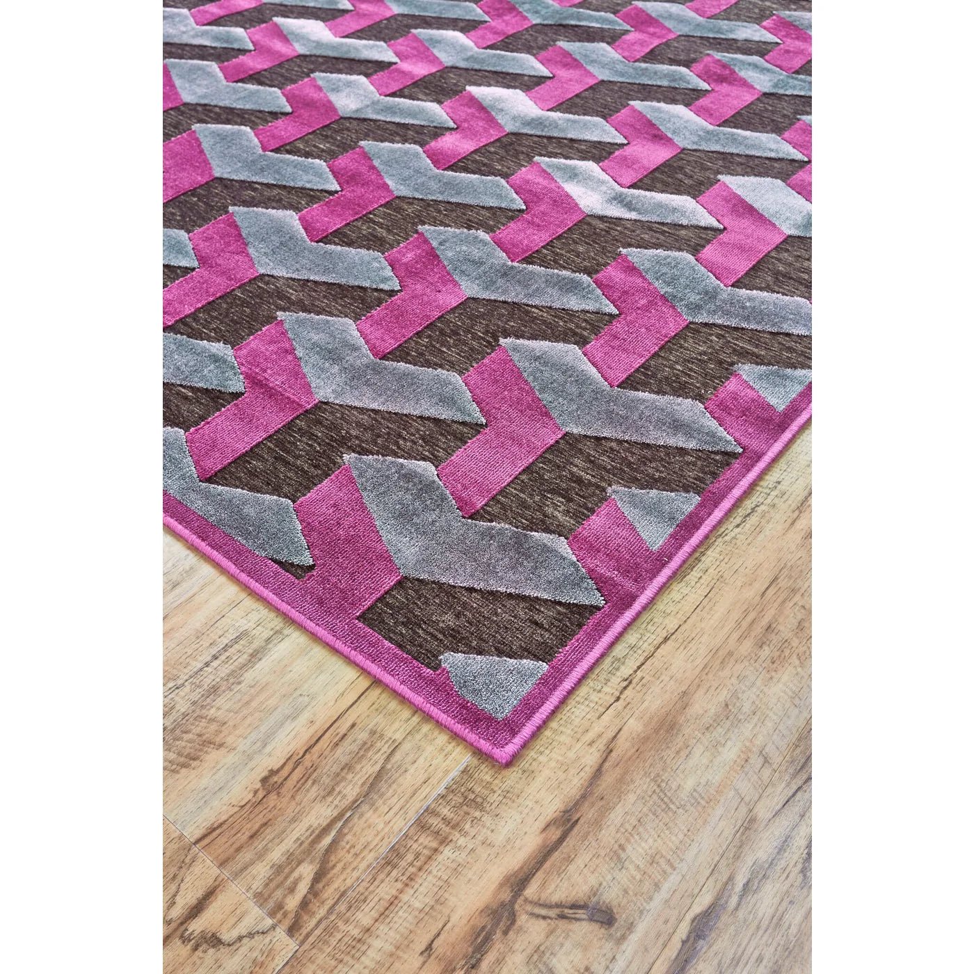 Tapete Saphir Cubiq Rosa - Daaq Interiores