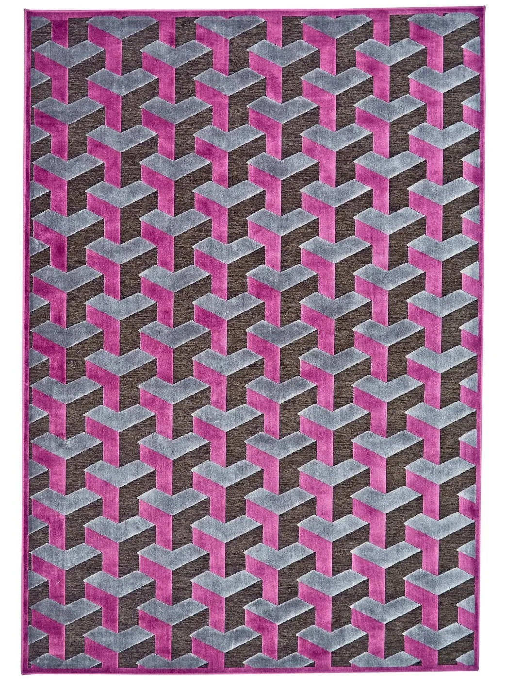 Tapete Saphir Cubiq Rosa - Daaq Interiores