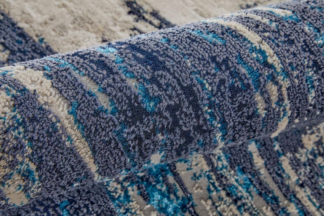 Tapete Indio Beige/Azul