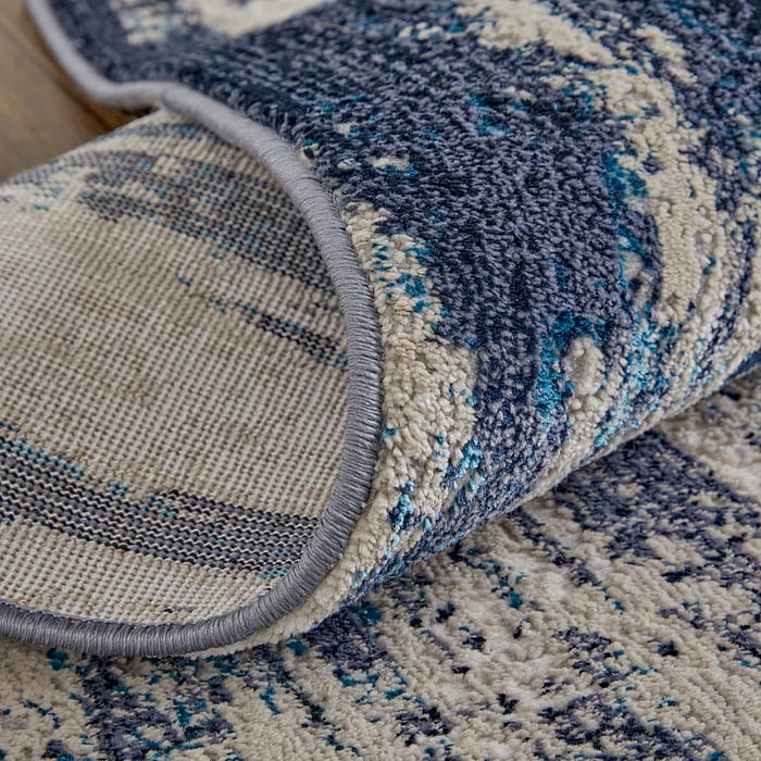 Tapete Indio Beige/Azul