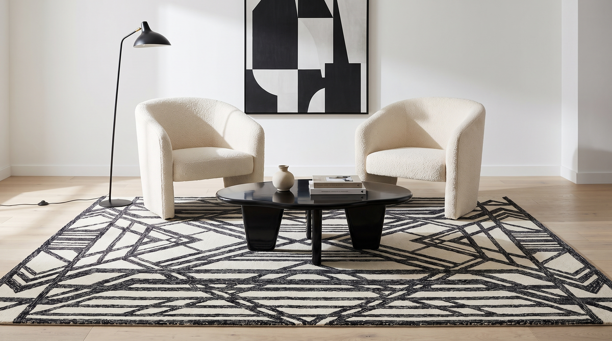 Rugs with geometric patterns
