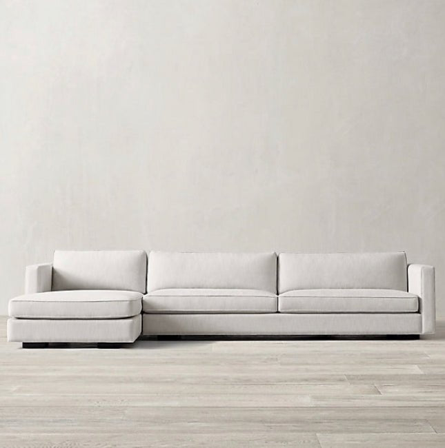 Olive Slim-Arm Sofa Chaise Seccional - Daaq Interiores
