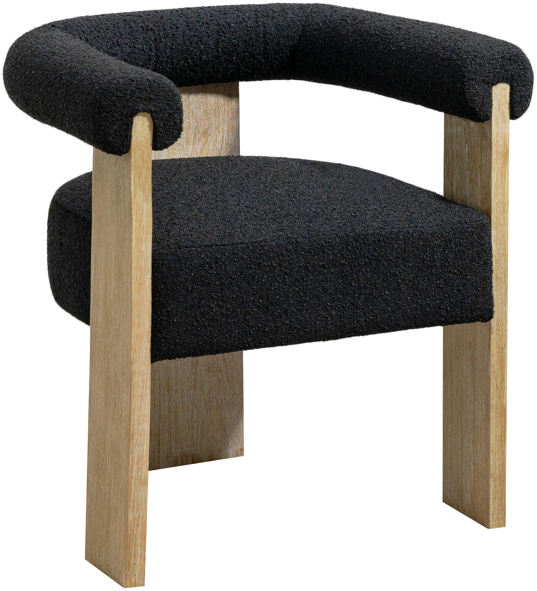 Silla de Comedor de Tela Barril Boucle - Daaq Interiores