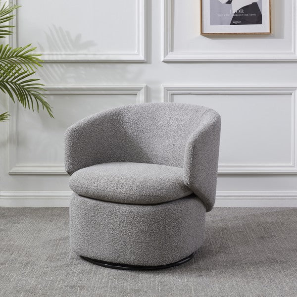 Silla Ocasional Giratoria Phyllis Boucle - Daaq Interiores