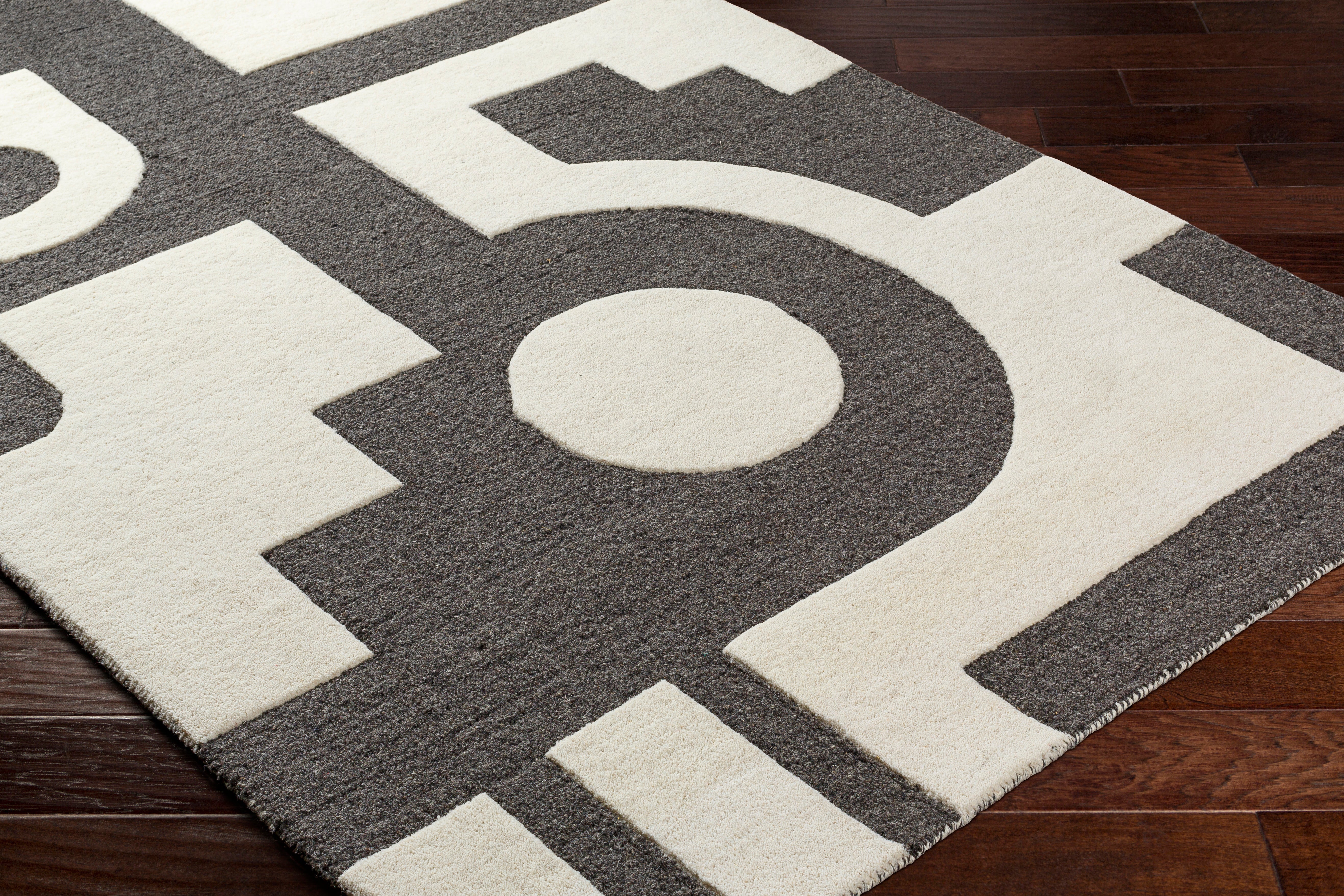 Tapete Brook Boho Blanco y Negro - Daaq Interiores